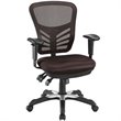 Modway Articulate Modern Mesh and Fabric Office Chair in Brown