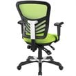 Modway Articulate Modern Mesh and Fabric Office Chair in Green Finish
