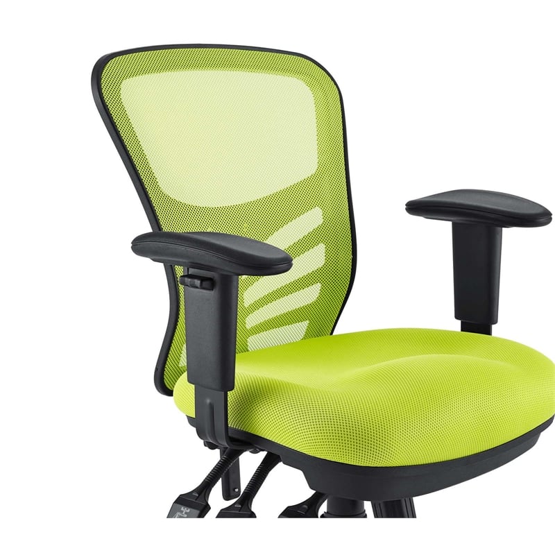 Modway Articulate Modern Mesh and Fabric Office Chair in Green Finish