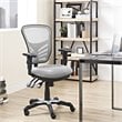 Modway Articulate Modern Mesh and Fabric Office Chair in Gray Finish