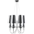 Modway Tapestry 6 Light Steel Chandelier in Silver
