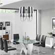 Modway Tapestry 6 Light Steel Chandelier in Silver