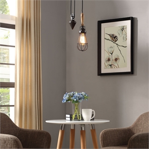 Modway Excavate Steel Pendant in Silver