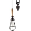 Modway Excavate Steel Pendant in Silver