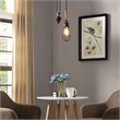 Modway Excavate Steel Pendant in Silver