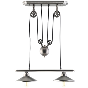 Modway Innovateous 2 Light Steel Pendant in Silver
