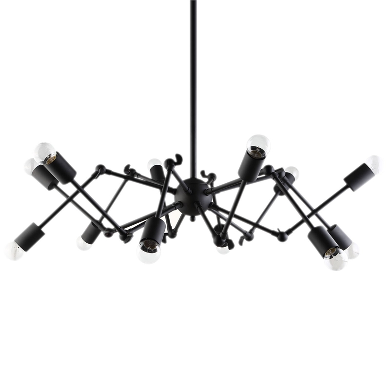 Modway Tagmata Steel Semi Flush Mount in Black