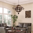 Modway Catapult 6 Light Chandelier in Antique Brass