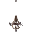 Modway Ballista 6 Light Chandelier in Antique Brass