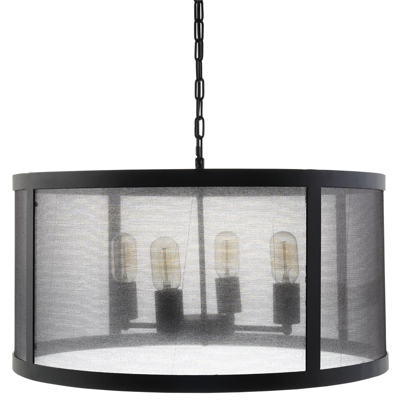 Modway Frost 4 Light Chandelier in Black