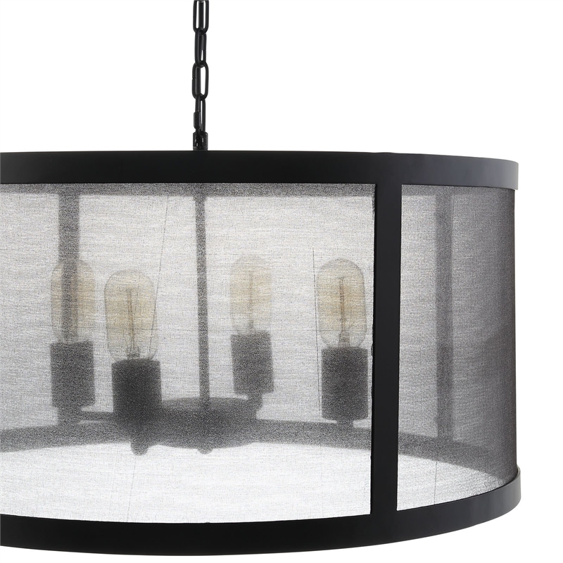 Modway Frost 4 Light Chandelier in Black