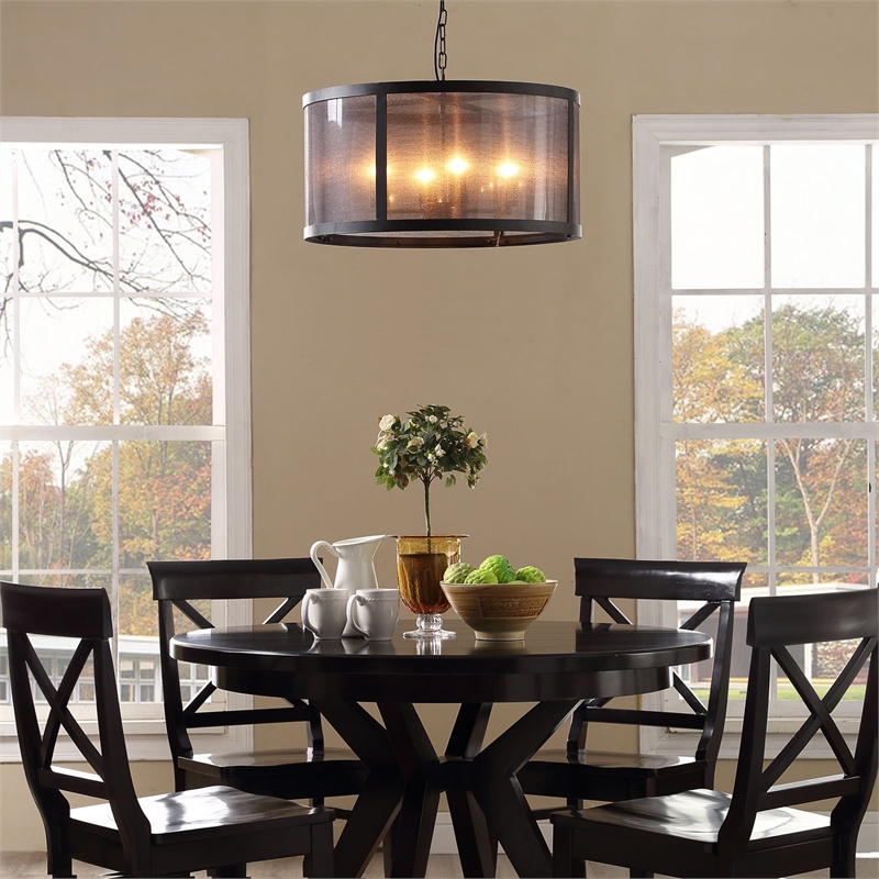 Modway Frost 4 Light Chandelier in Black