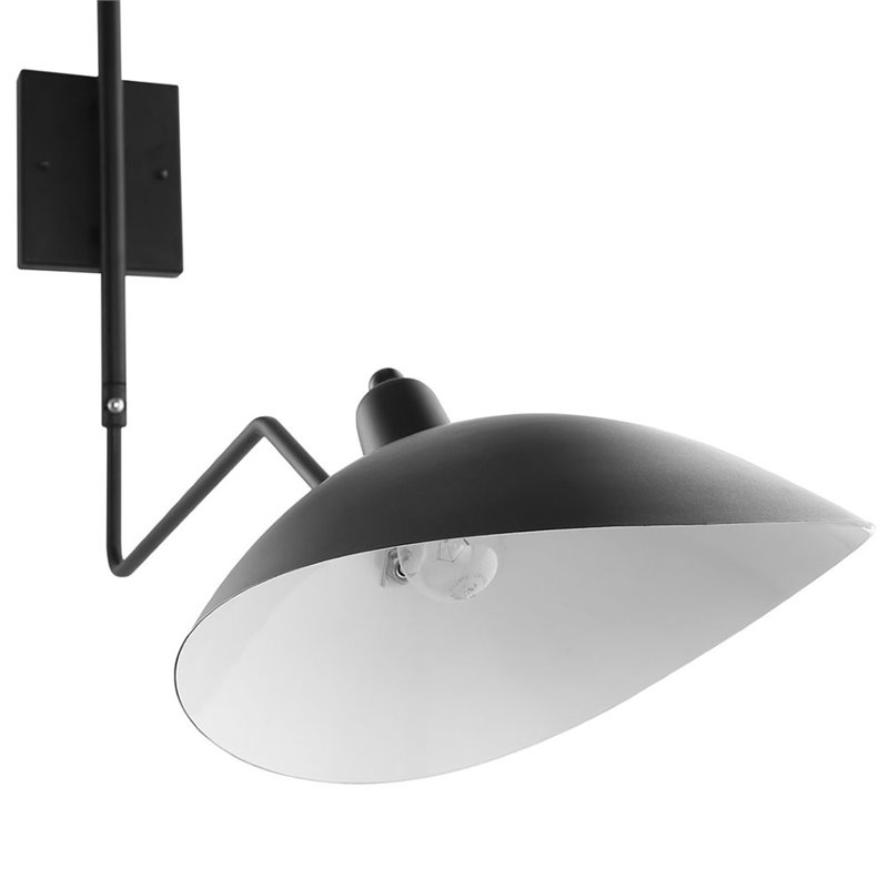 Details About Modway View Metal Double Wall Lamp In Black