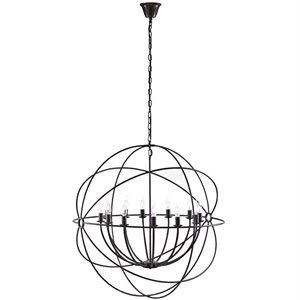 modway atom steel chandelier