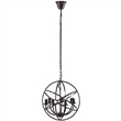 Modway Atom 7 Light Steel Chandelier in Brown