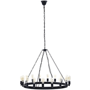 Modway Teleport 43&quot Modern Style Steel Metal Chandelier in Brown