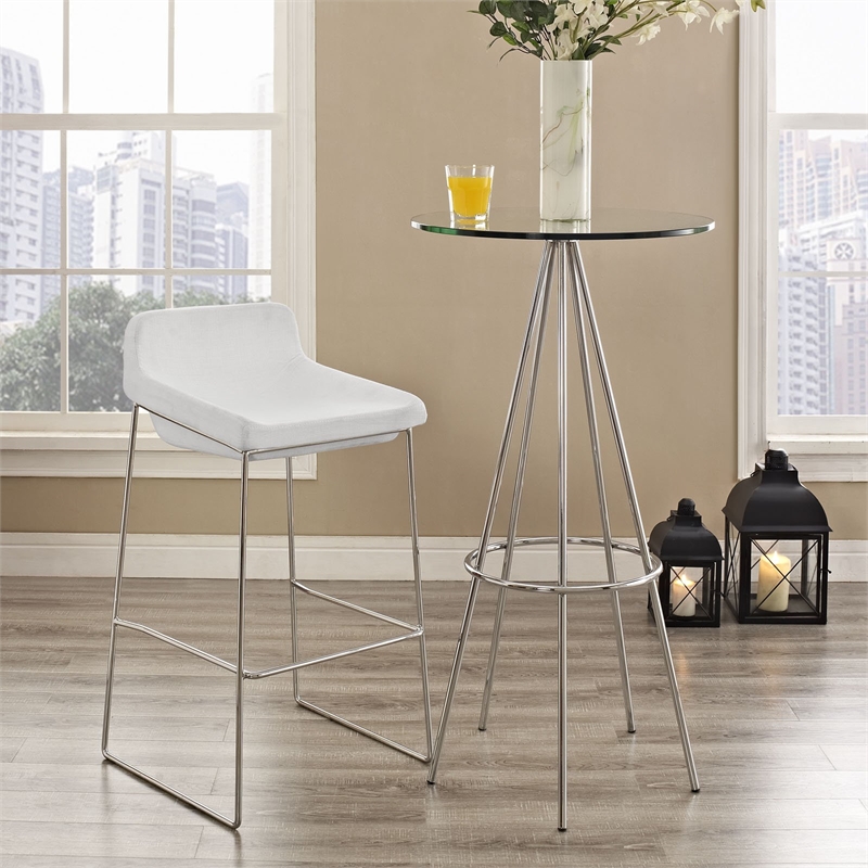 Garner Bar Stool in White