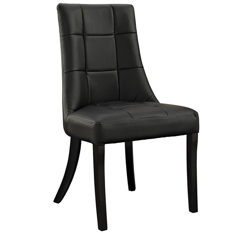 Modway Noblesse Faux Leather Dining Chair in Black Cymax Business