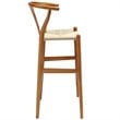 Modway Amish Mid-Century Modern Wood Dining Bar Stool in Walnut