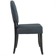 Modway Button Upholstered Dining Side Chair in Gray with Tufted Buttons