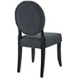 Modway Button Upholstered Dining Side Chair in Gray with Tufted Buttons