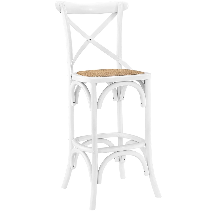 Gear Bar Stool in White