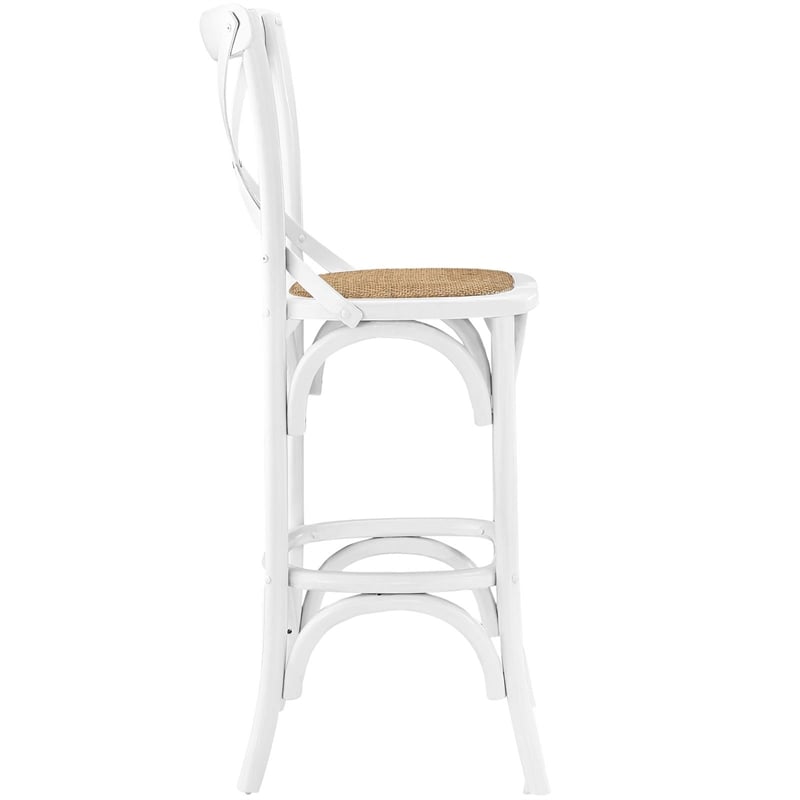 Gear Bar Stool in White