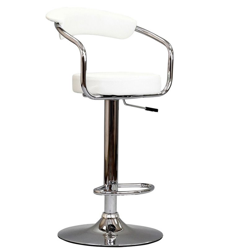 Modway Diner Adjule Swivel Bar Stool In White Eei 192 Whi