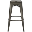 Modway Promenade Modern Aluminum Bistro Bar Stool in Brown