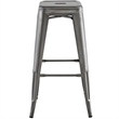Modway Promenade Modern Aluminum Bistro Bar Stool in Brown