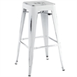 Modway Promenade Modern Aluminum Bistro Bar Stool in Brown