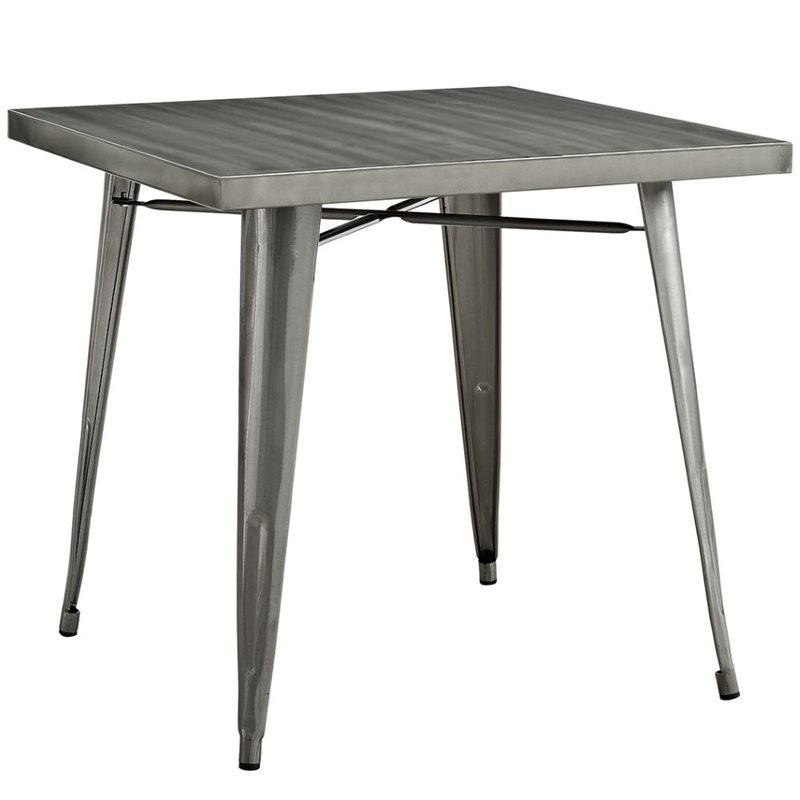 Modway Alacrity 32 Square Metal Dining Table In Eei 2035 Gme Modway Alacrity 32
