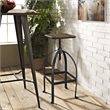 Modway Pointe Wood Top Metal Adjustable Height Kitchen Bar Stool In Brown