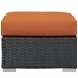 Modway Sojourn Aluminum and Rattan Patio Ottoman in Canvas/Tuscan