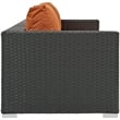 Modway Sojourn Aluminum and Rattan Patio Sofa in Canvas/Tuscan