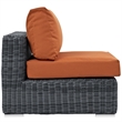 Modway Summon Patio Armless Chair in Canvas Tuscan