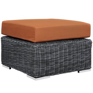 Modway Summon Patio Square Ottoman in Canvas Tuscan