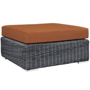 modway summon patio square ottoman in canvas tuscan