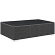 Modway Sojourn 10-Piece Aluminum and Rattan Patio Sectional Set in Canvas/Navy