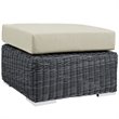Modway Summon 10-Piece Aluminum and Rattan Patio Sectional Set in Canvas/Beige