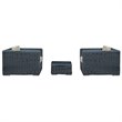 Modway Summon 3-Piece Aluminum and Rattan Patio Sectional Set in Canvas/Beige