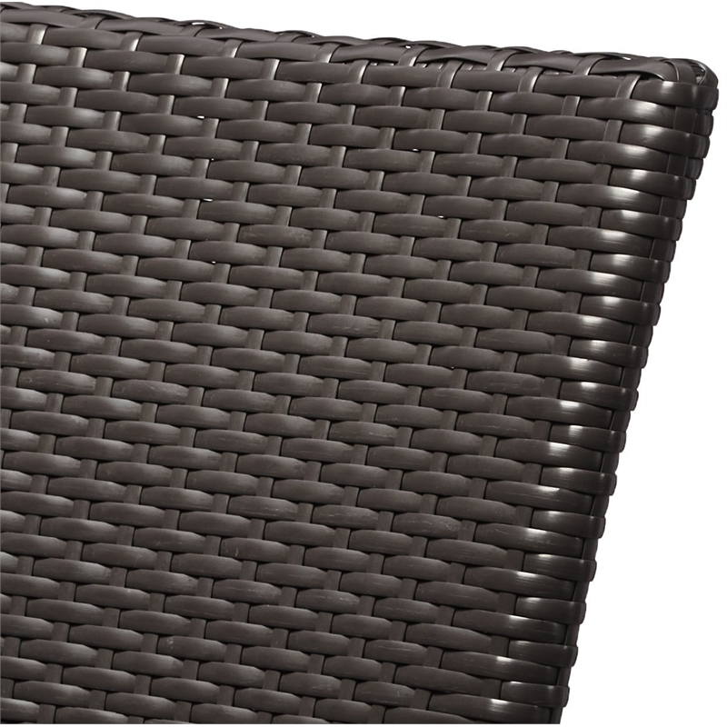 Modway Convene Aluminum and Rattan Patio Dining Armchair in Espresso/Mocha