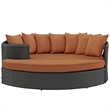 Modway Sojourn Aluminum and Rattan Patio Daybed in Canvas/Tuscan