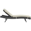 Modway Summon Adjustable Patio Chaise Lounge in Antique Canvas Beige