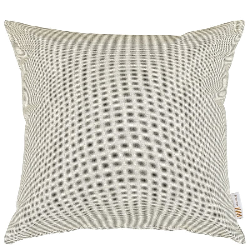 Modway Convene 2-Piece Modern Fabric Outdoor Patio Pillow Set in Beige