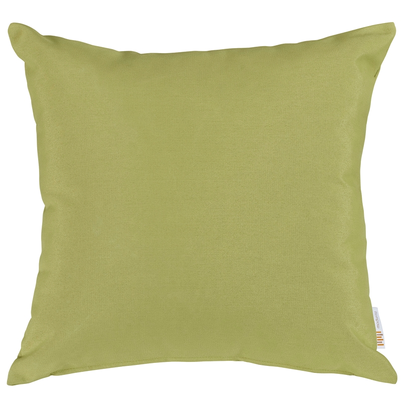 Modway Convene 2-Piece Modern Fabric Outdoor Patio Pillow Set in Peridot Green