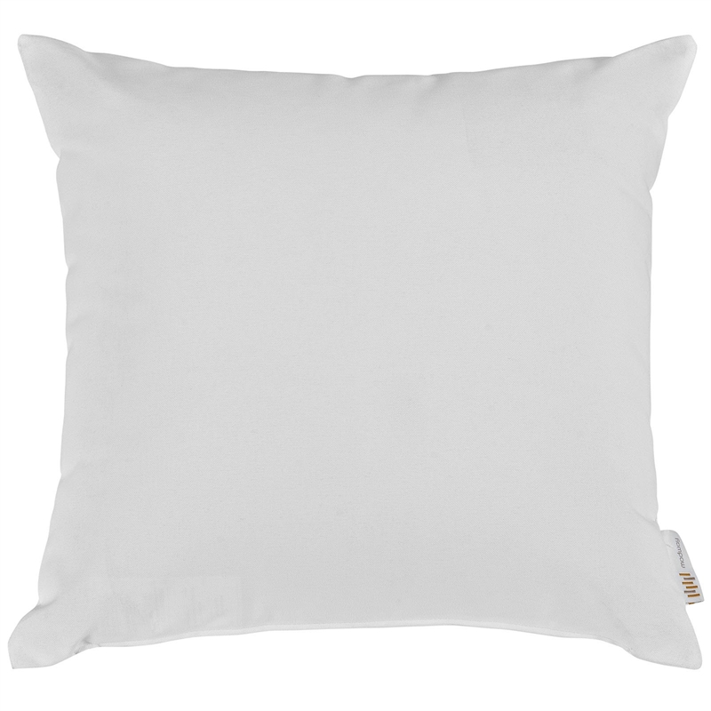 Modway Convene 2-Piece Modern Fabric Outdoor Patio Pillow Set in White