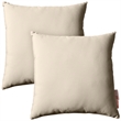 Modway Summon 2-Piece Modern Fabric Outdoor Patio Pillow Set in Beige