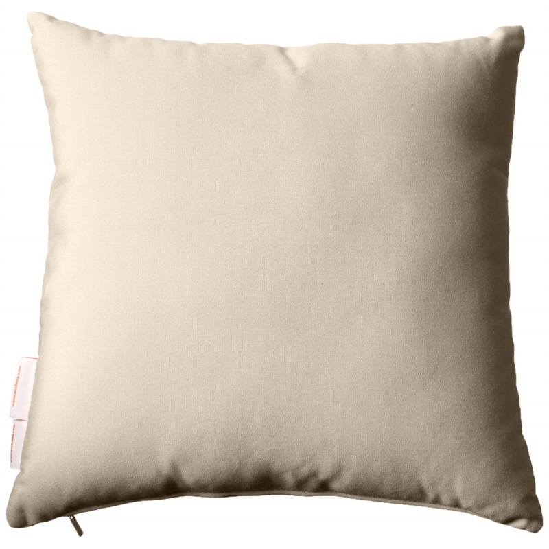 Modway Summon 2-Piece Modern Fabric Outdoor Patio Pillow Set in Beige