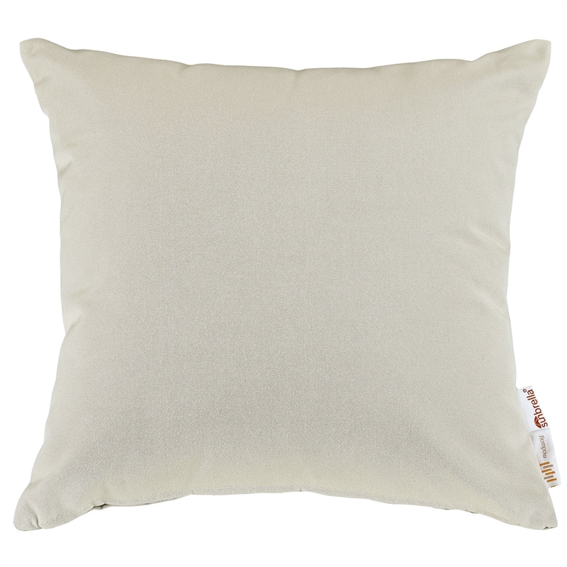 Modway Summon 2-Piece Modern Fabric Outdoor Patio Pillow Set in Beige